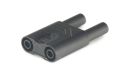 Sicherheitsverbindungsstecker schwarz 4mm mit Anzapfung, 1000V/32A CAT II
