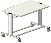 Mobiler SybaPro Labortisch mit Steckdosenleiste, 1250x760x700mm (BHT)