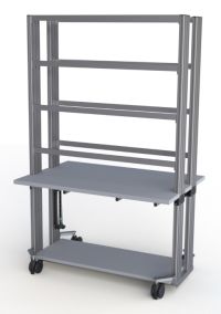 SybaPro Experimentierwagen, beidseitig, 3-etagig, 1070x1350x800mm