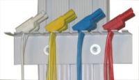 Messleitungshalter grau für Wand-/ Alu-Profil Montage für 48x4mm-Messleitungen