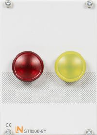 2-fach LED-Signalleuchte rot/gelb, Einsatz f&uuml;r SybaPro 3HE-Kanal, 18 TE