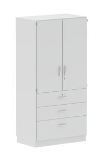 Aufbewahrungsschrank 2 Flügeltüren + 3 Schubladen, 1000x2039x600mm